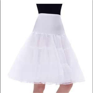 GRACE KARIN Petticoat Underskirt White